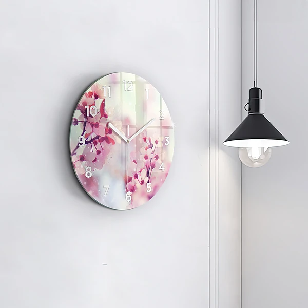 Horloge ronde Fleurs de printemps