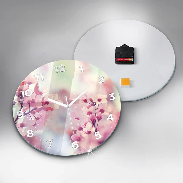 Horloge ronde Fleurs de printemps