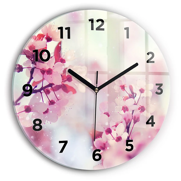 Horloge ronde Fleurs de printemps