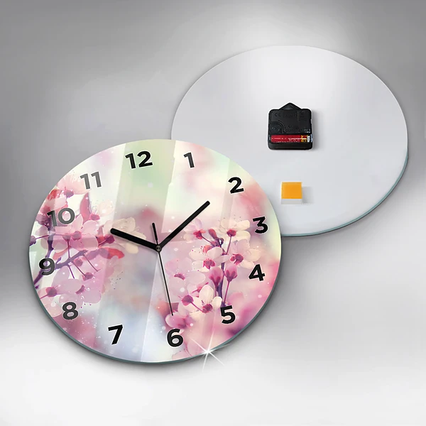 Horloge ronde Fleurs de printemps