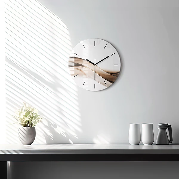 Horloge ronde 'Ligne d''abstraction'