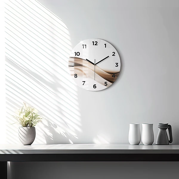 Horloge ronde 'Ligne d''abstraction'