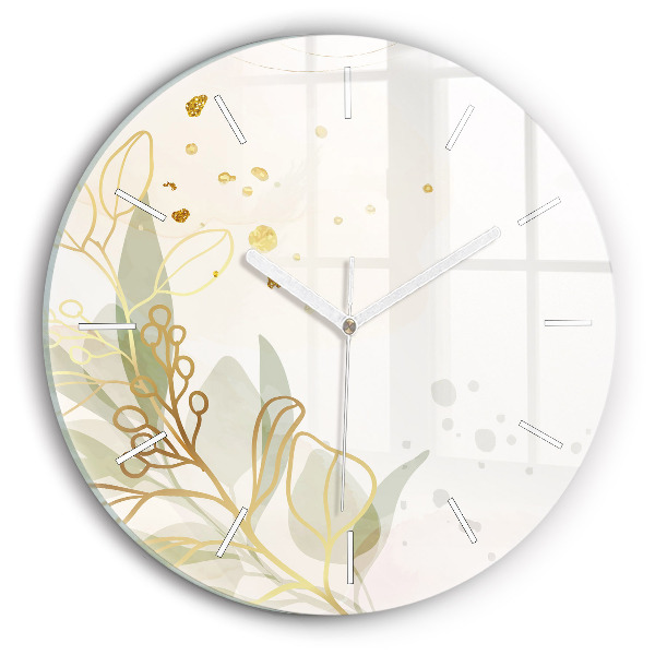 Horloge ronde Abstraction pastel