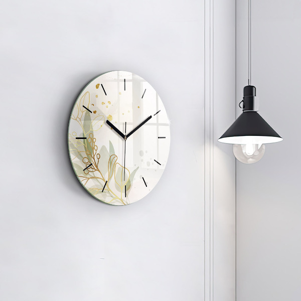 Horloge ronde Abstraction pastel