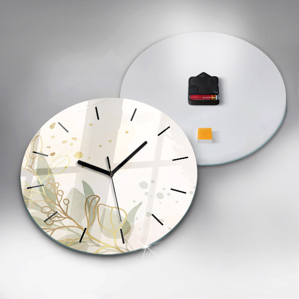 Horloge ronde Abstraction pastel