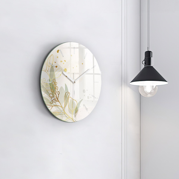 Horloge ronde Abstraction pastel