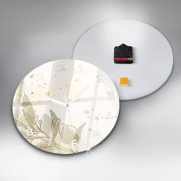 Horloge ronde Abstraction pastel