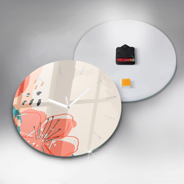 Horloge ronde plantes hawaïennes