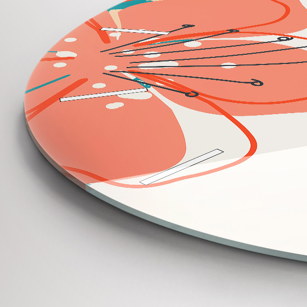 Horloge ronde plantes hawaïennes