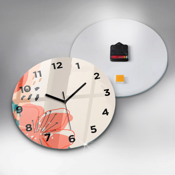 Horloge ronde plantes hawaïennes