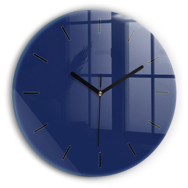 Horloge ronde Couleur bleu marine