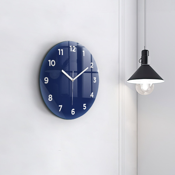 Horloge ronde Couleur bleu marine