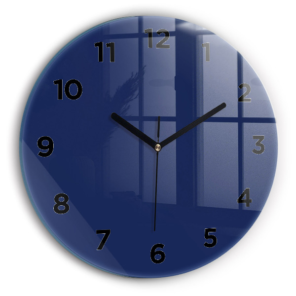 Horloge ronde Couleur bleu marine