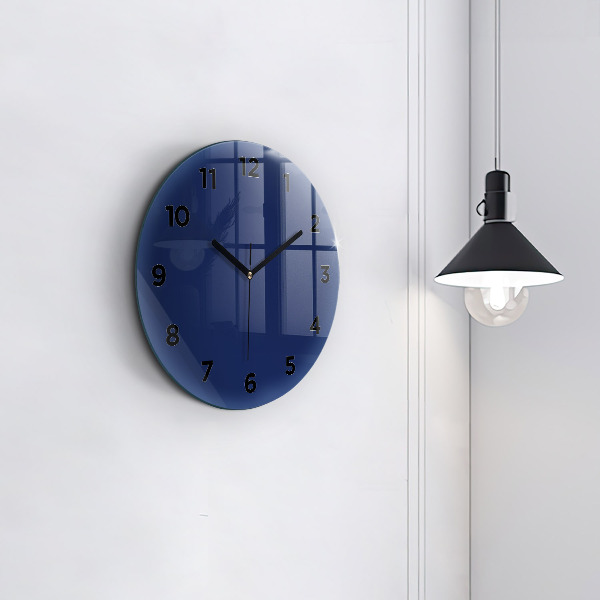 Horloge ronde Couleur bleu marine