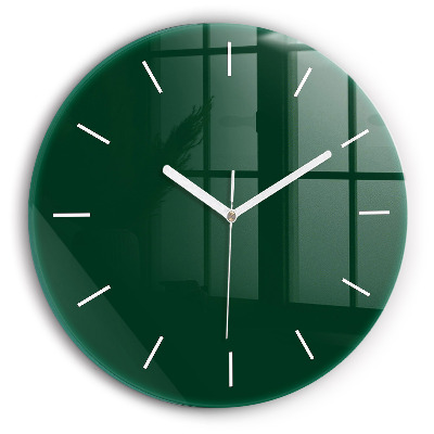 Horloge ronde Couleur vert bouteille