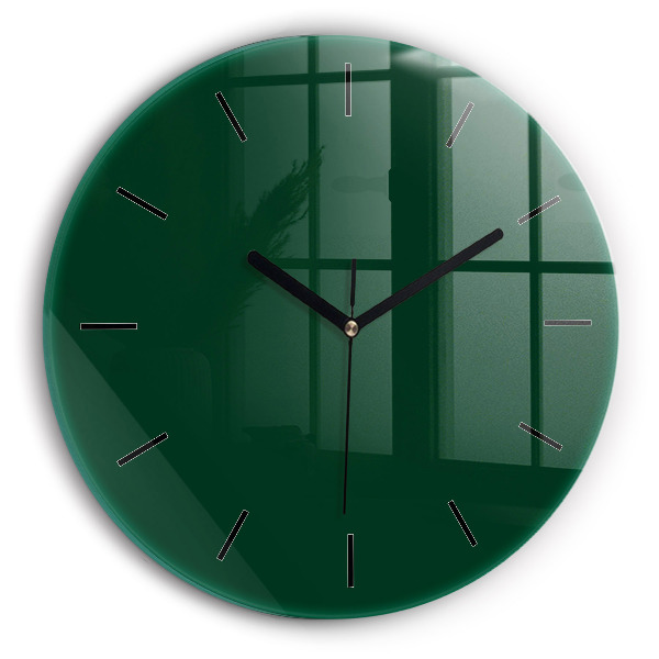 Horloge ronde Couleur vert bouteille