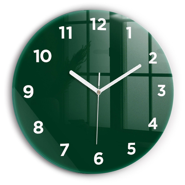 Horloge ronde Couleur vert bouteille