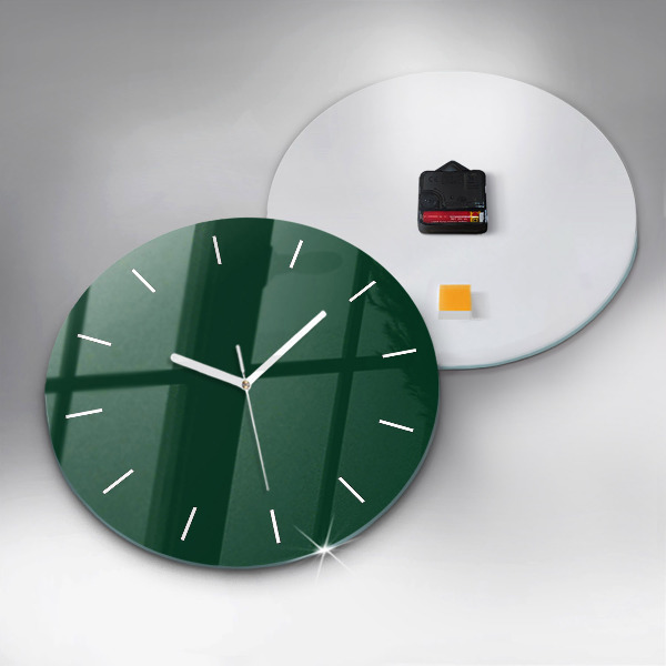 Horloge ronde Couleur vert bouteille
