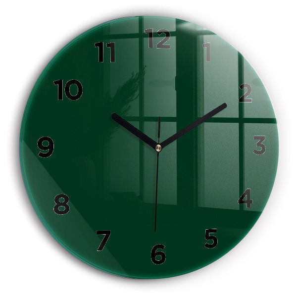 Horloge ronde Couleur vert bouteille