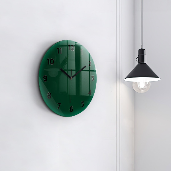 Horloge ronde Couleur vert bouteille