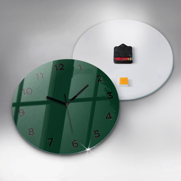 Horloge ronde Couleur vert bouteille