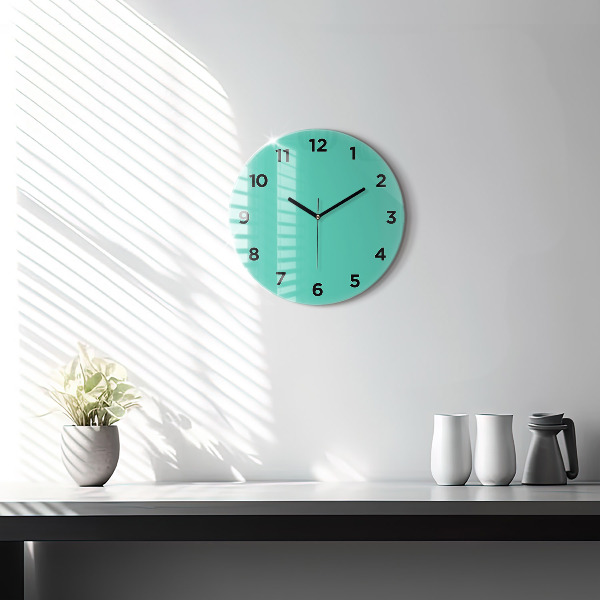 Horloge ronde Turquoise