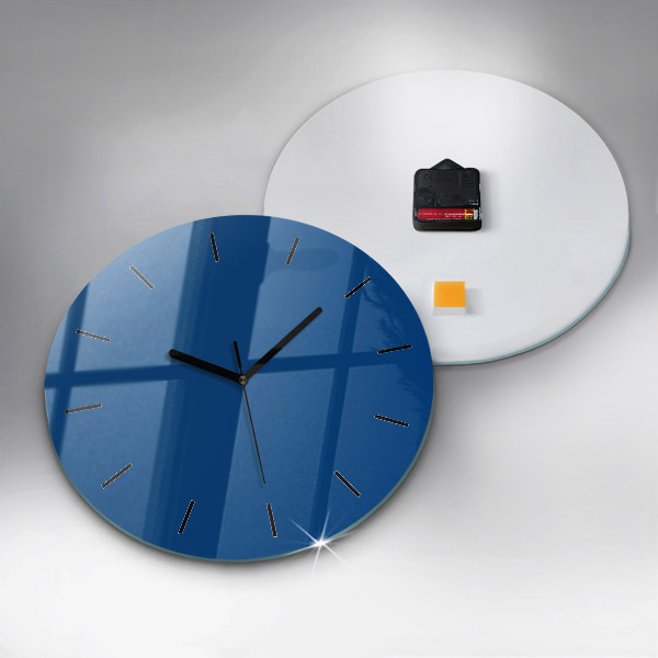 Horloge ronde Bleu