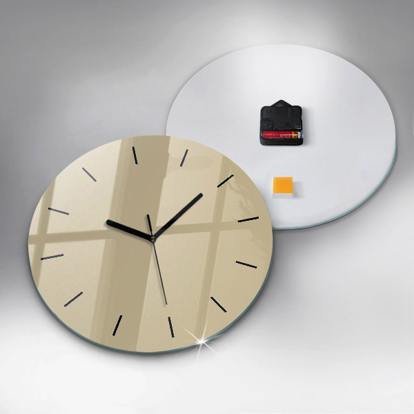 Horloge ronde Beige