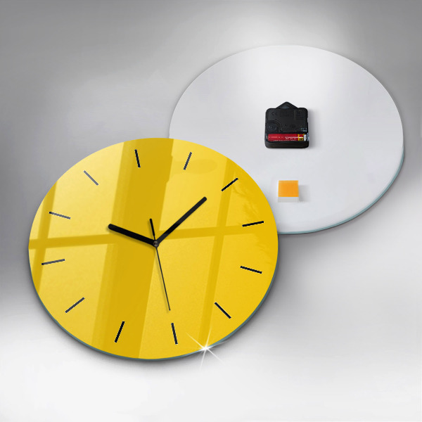 Horloge ronde Jaune