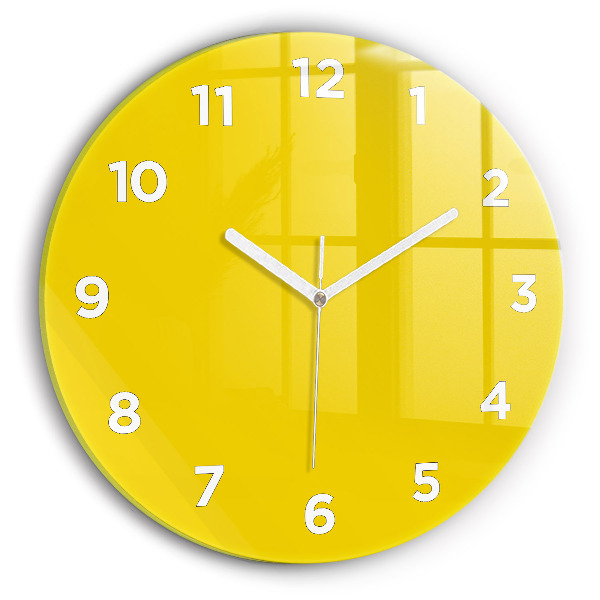 Horloge ronde Jaune
