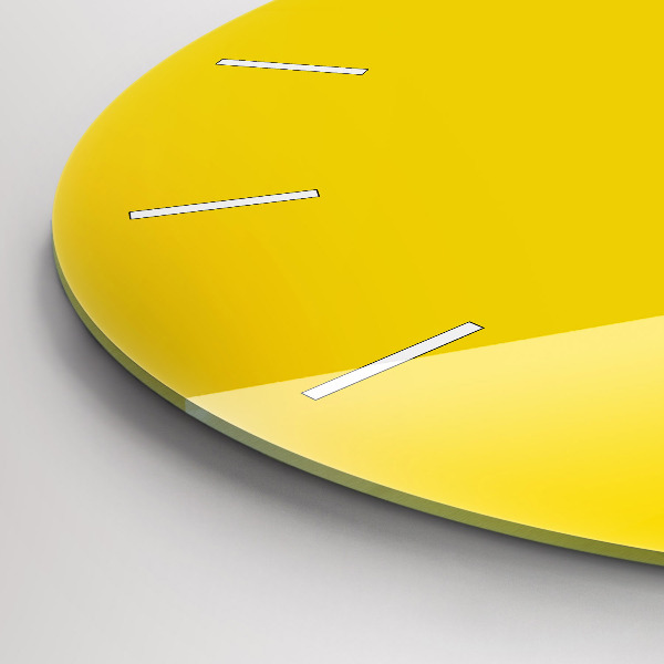 Horloge ronde Jaune