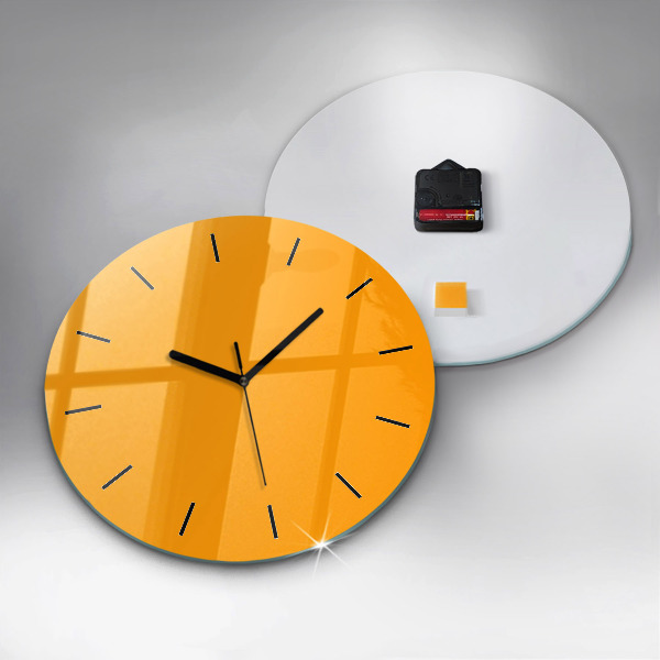 Horloge ronde Jaune foncé
