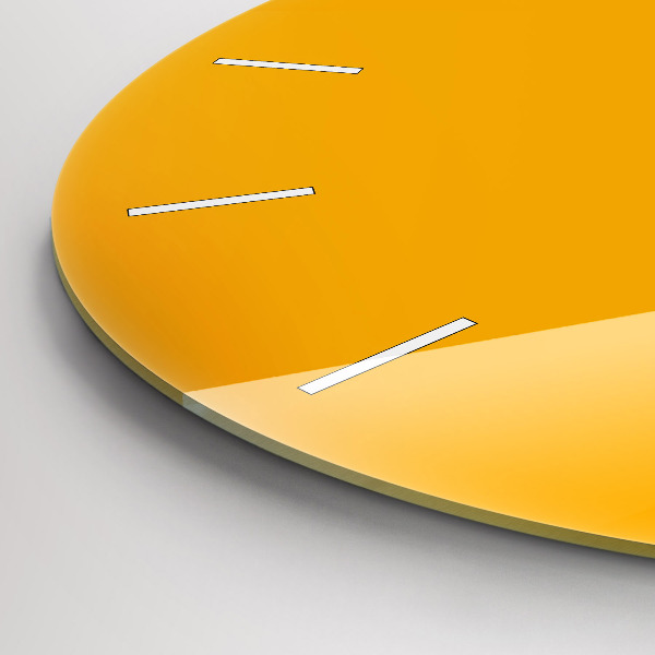 Horloge ronde Jaune foncé