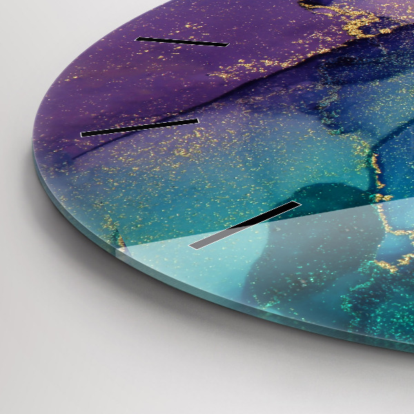 Horloge ronde Abstraction des couleurs