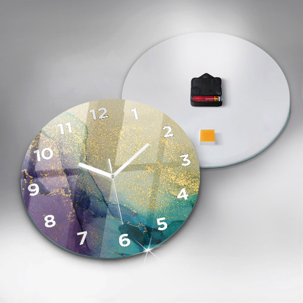 Horloge ronde Abstraction des couleurs