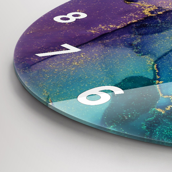 Horloge ronde Abstraction des couleurs