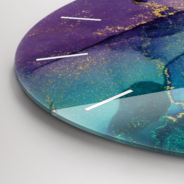Horloge ronde Abstraction des couleurs