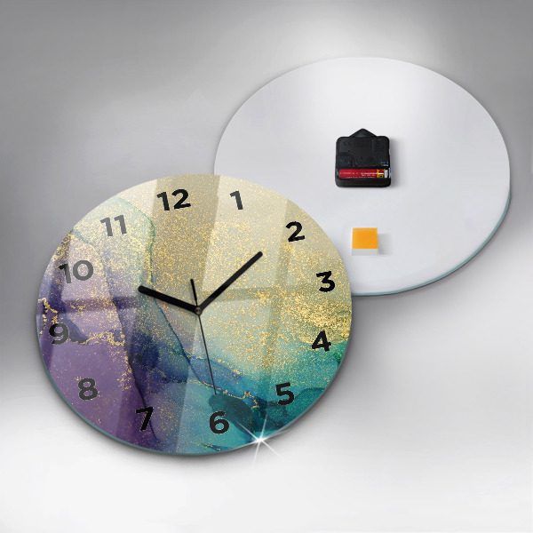 Horloge ronde Abstraction des couleurs