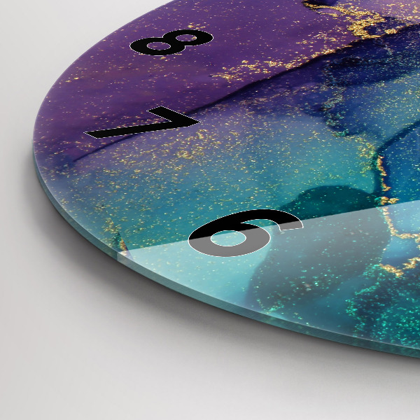 Horloge ronde Abstraction des couleurs