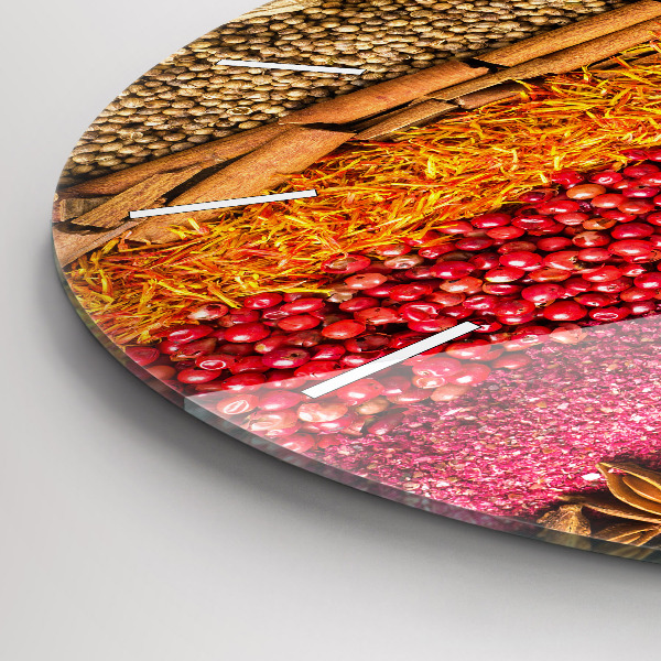 Horloge ronde 'Des rangées d''épices'