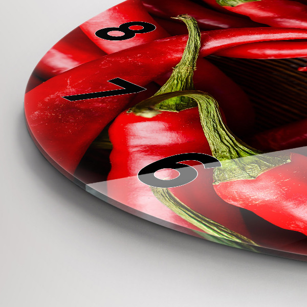 Horloge ronde Piments forts