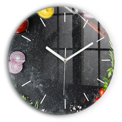 Horloge ronde Légumes sur la table