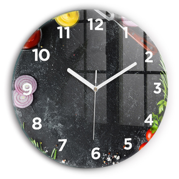 Horloge ronde Légumes sur la table