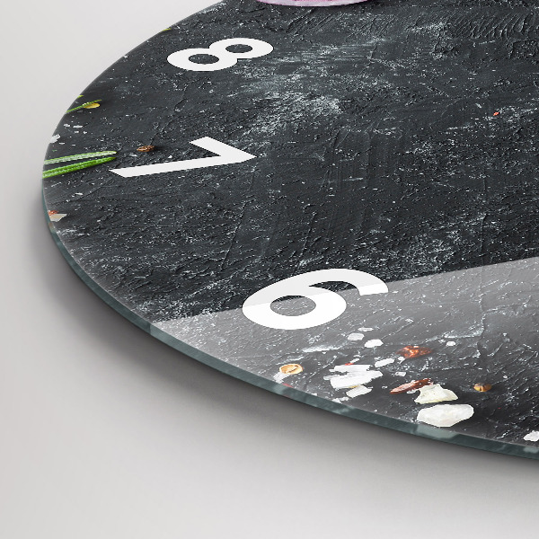 Horloge ronde Légumes sur la table