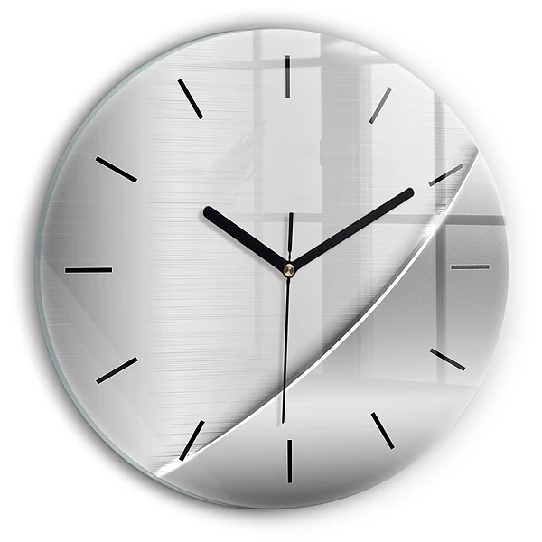 Horloge ronde Motif argenté