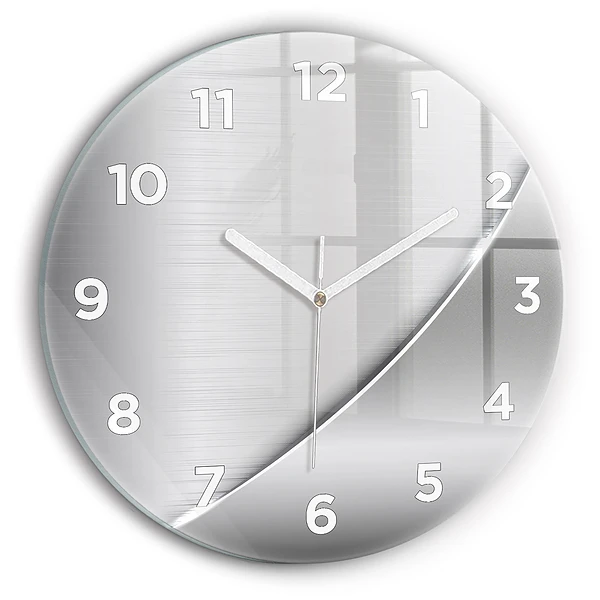 Horloge ronde Motif argenté