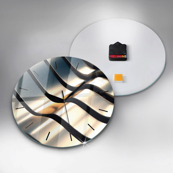 Horloge ronde Motif argenté