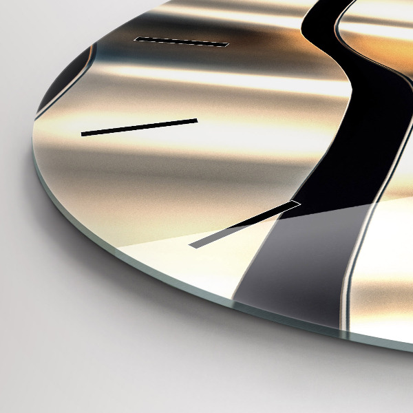 Horloge ronde Motif argenté