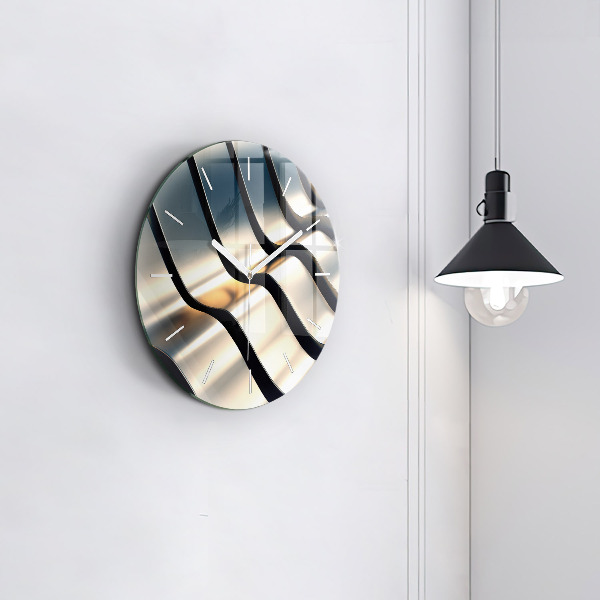 Horloge ronde Motif argenté