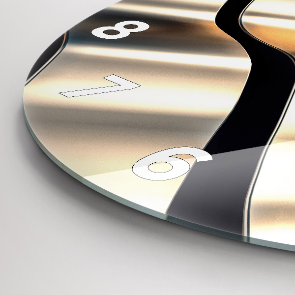 Horloge ronde Motif argenté